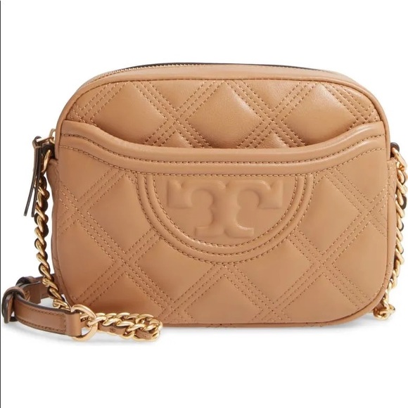Tory Burch Handbags - NWT! RETIRED! Tory Burch Fleming Soft Camera Bag in Tiramisu. Soooo pretty!!!